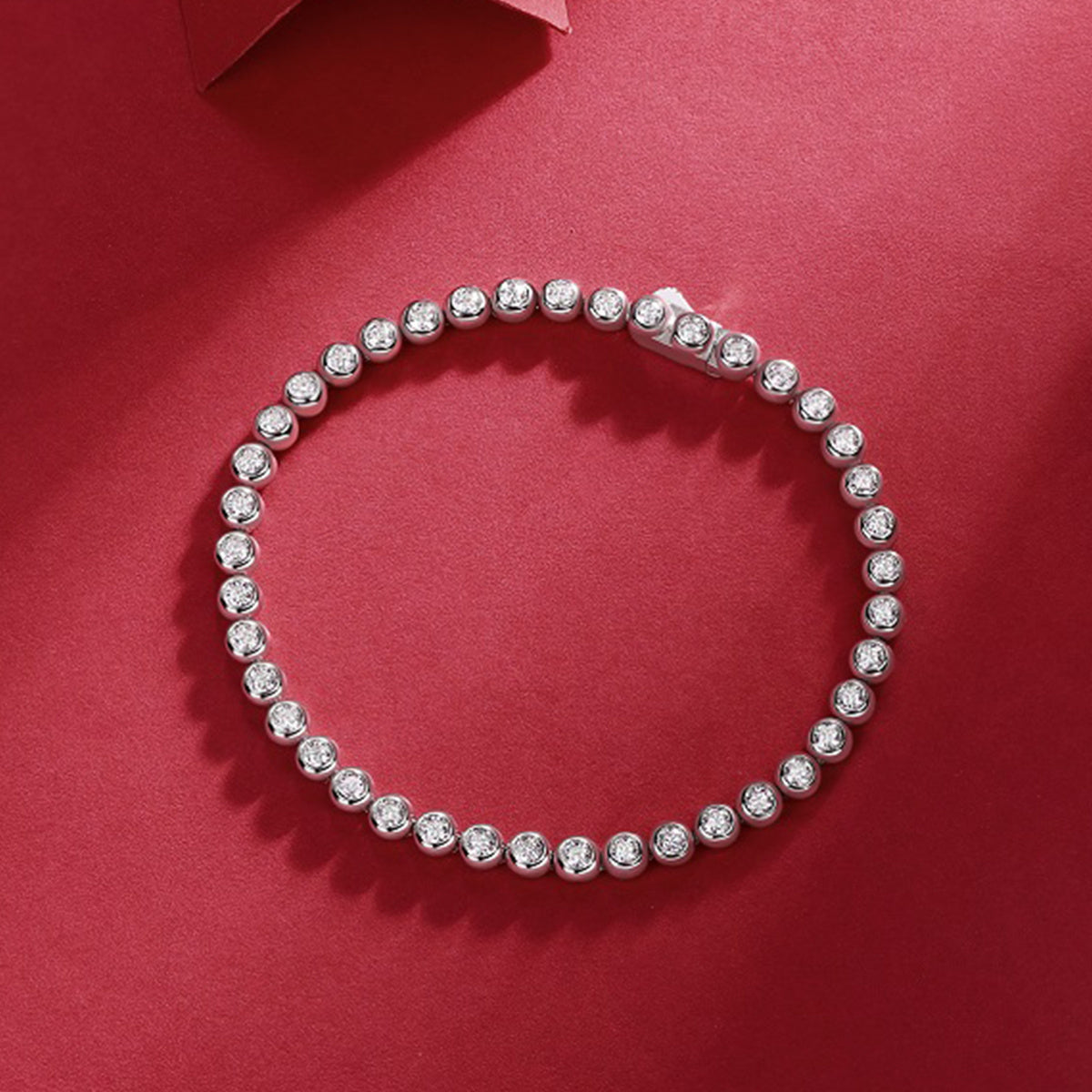 Laurance Rivière armband, 925 zilver met lab-grown moissaniet
