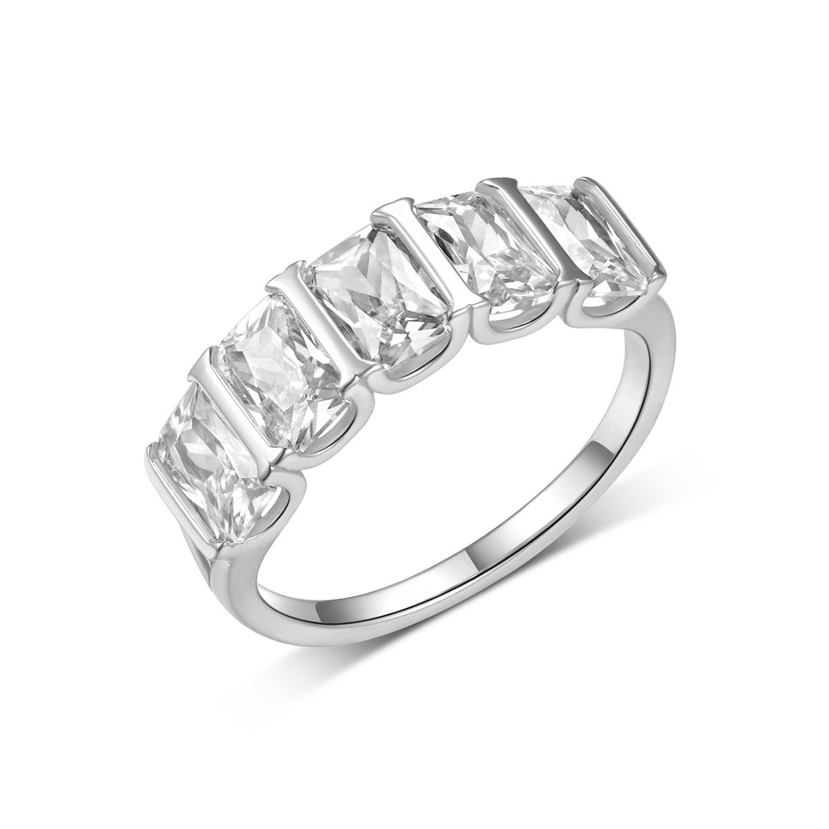 Laurance Céleste ring, 925 zilver, 18k verguld met lab-grown moissaniet