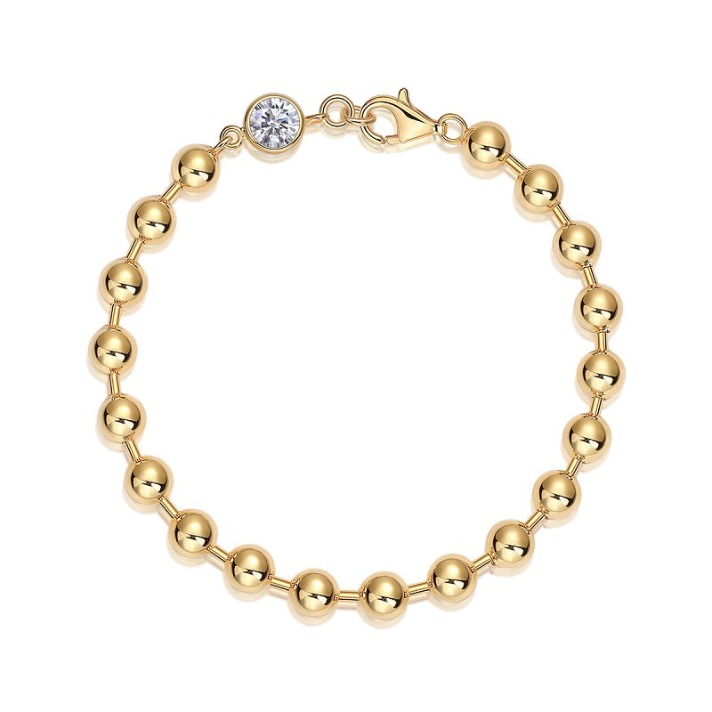 Laurance Aurélie armband, 925 zilver, verguld met lab-grown moissaniet