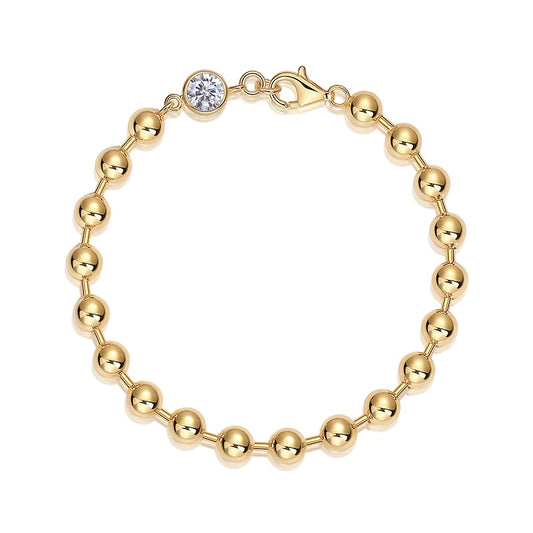 Laurance Aurélie armband, 925 zilver, verguld met lab-grown moissaniet