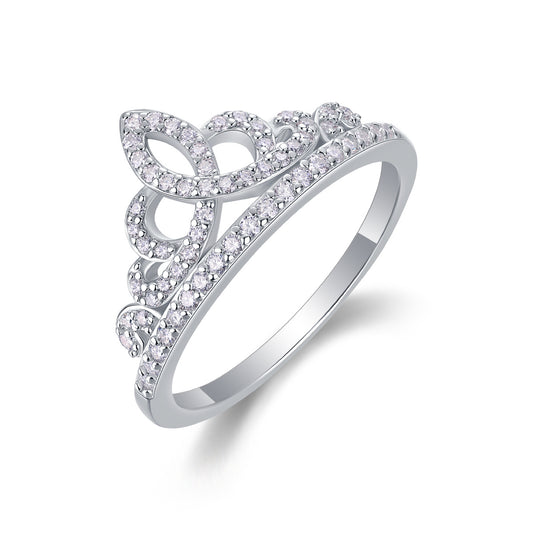Laurance Princesse ring, 925 zilver met lab-grown moissaniet