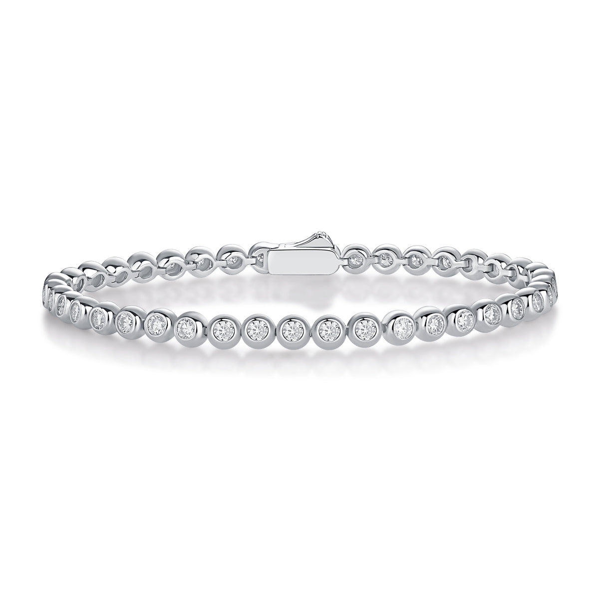 Laurance Rivière armband, 925 zilver met lab-grown moissaniet
