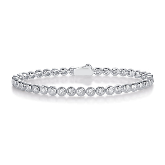 Laurance Rivière armband, 925 zilver met lab-grown moissaniet