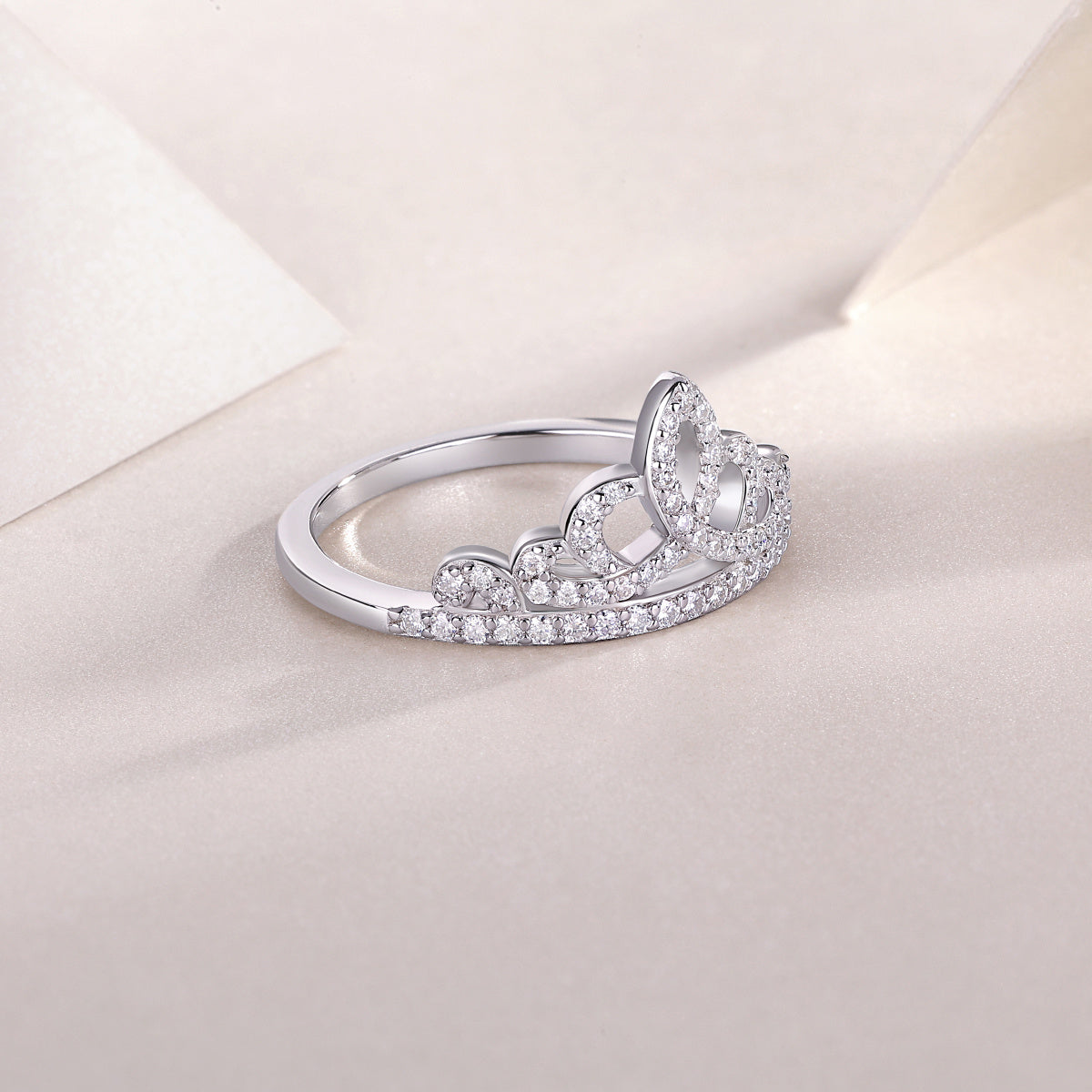 Laurance Princesse ring, 925 zilver met lab-grown moissaniet