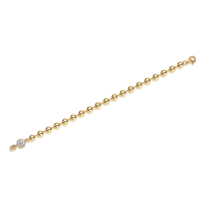Laurance Aurélie armband, 925 zilver, verguld met lab-grown moissaniet