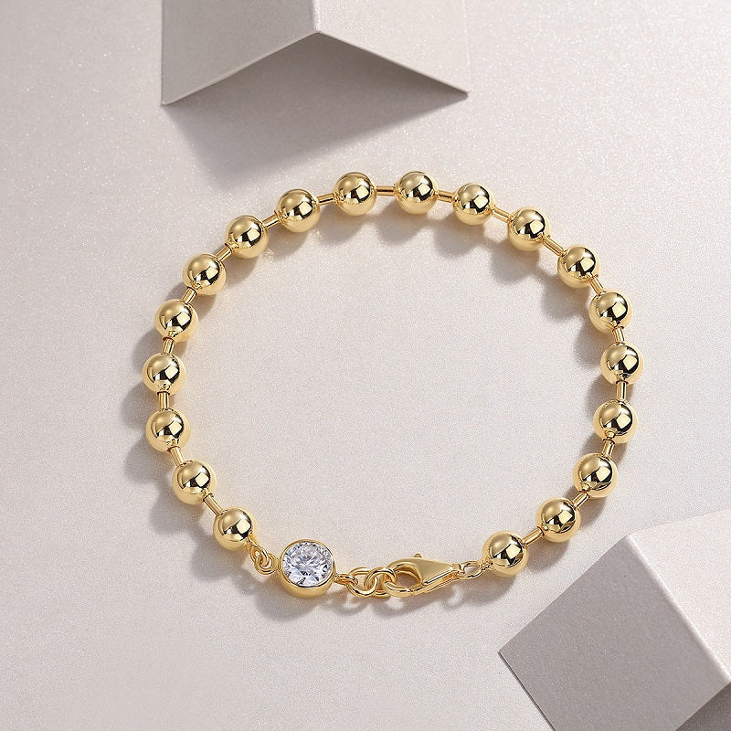 Laurance Aurélie armband, 925 zilver, verguld met lab-grown moissaniet